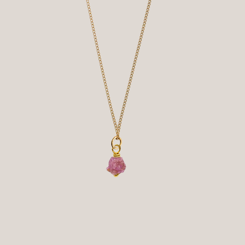 Birthstone ketting Juli - Robijn