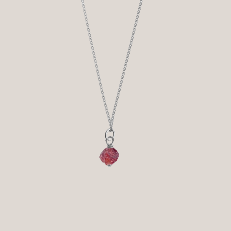 Birthstone ketting Januari - Granaat