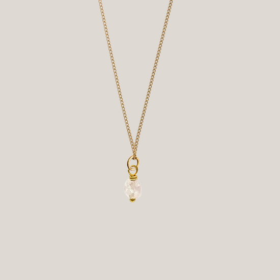 Birthstone ketting Oktober - Rozenkwarts