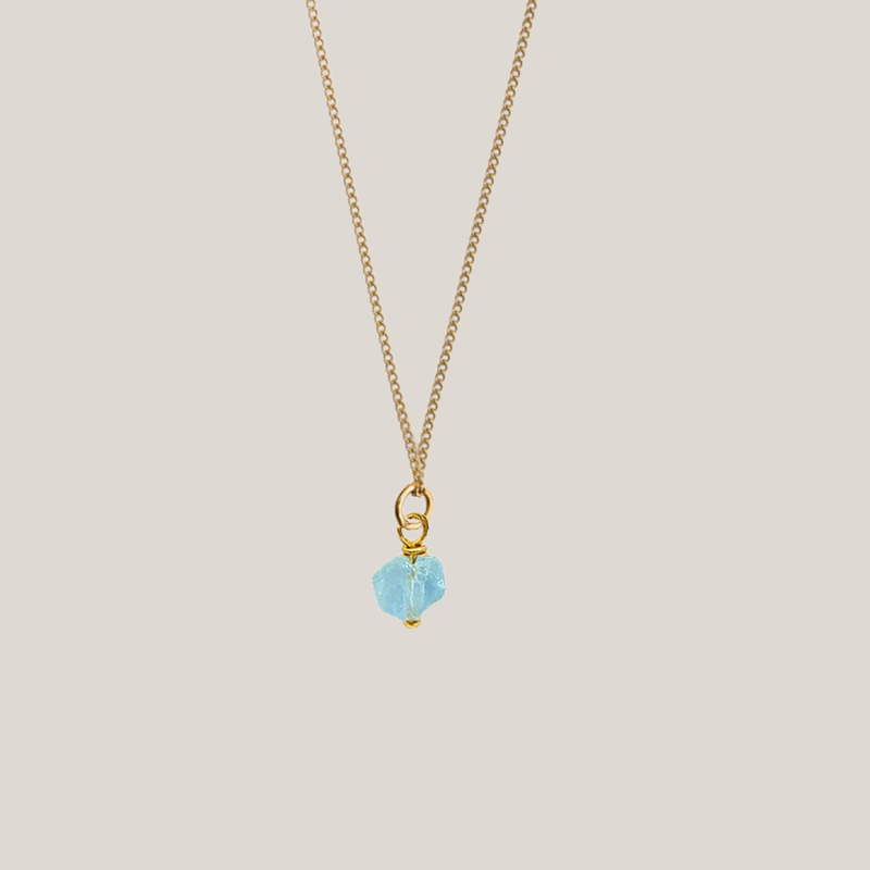Birthstone ketting Maart - Aquamarijn