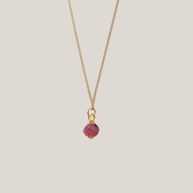 Birthstone ketting Januari - Granaat
