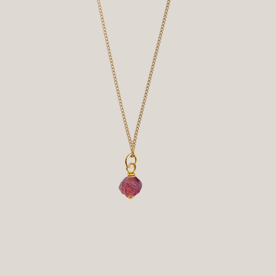 Birthstone ketting Januari - Granaat