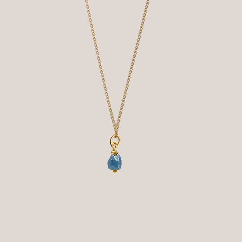 Birthstone ketting September - Saffier