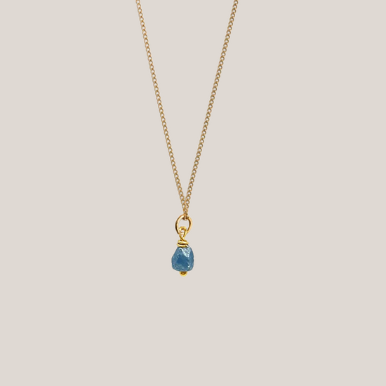 Birthstone ketting September - Saffier