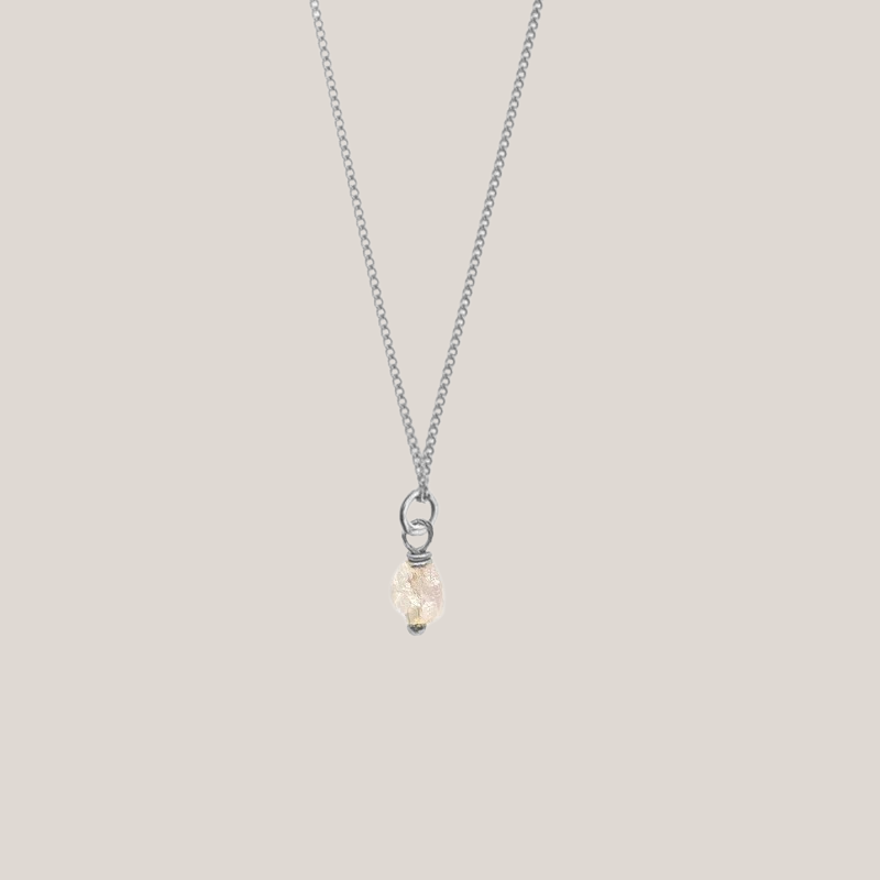 Birthstone ketting Oktober - Rozenkwarts