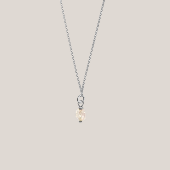 Birthstone ketting Oktober - Rozenkwarts
