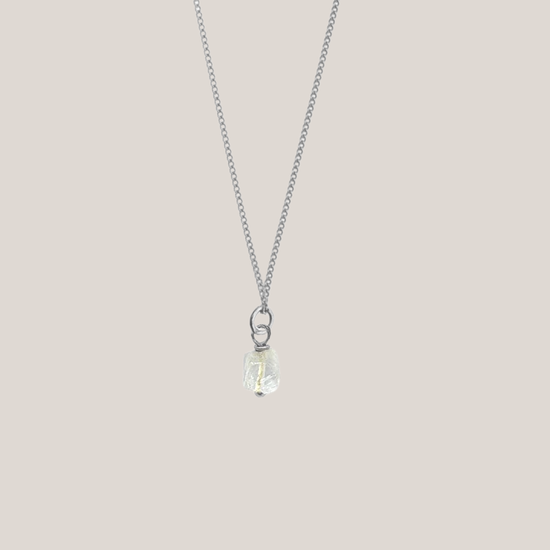 Birthstone ketting April - Kwarts