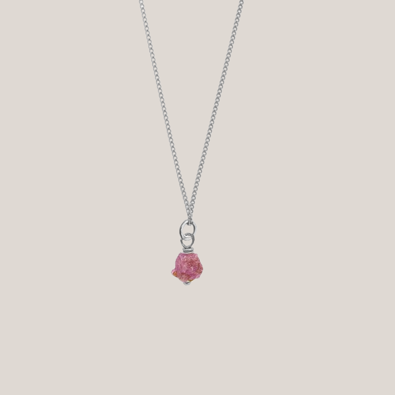Birthstone ketting Juli - Robijn