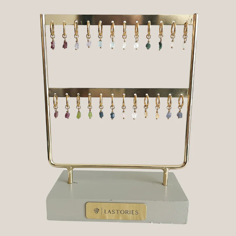 Birthstone Oorbellen Zilver