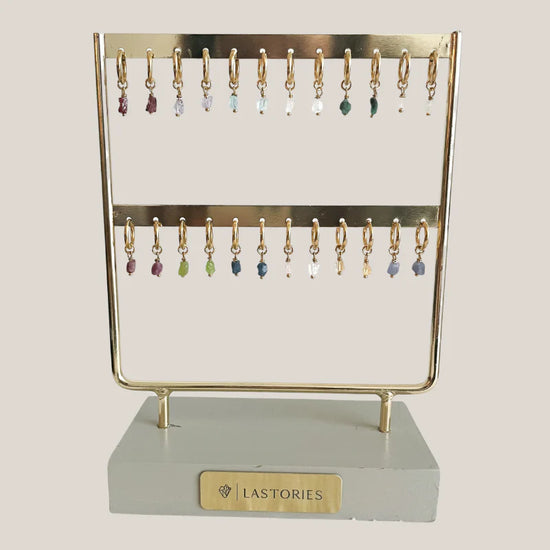Birthstone Oorbellen Zilver
