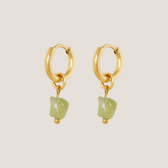 Birthstone oorbellen Augustus - Peridot