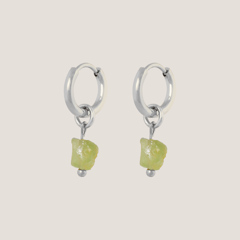 Birthstone oorbellen Augustus - Peridot