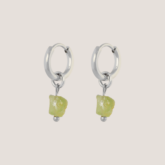 Birthstone oorbellen Augustus - Peridot