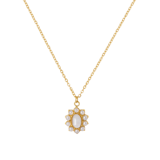Ketting Maansteen Goud - La Loua-Mae
