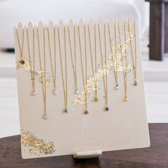 Birthstone display - Beige