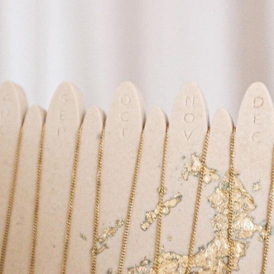 Birthstone display - Beige