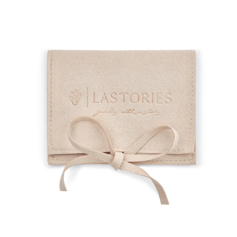 Suede Lastories zakje - Beige