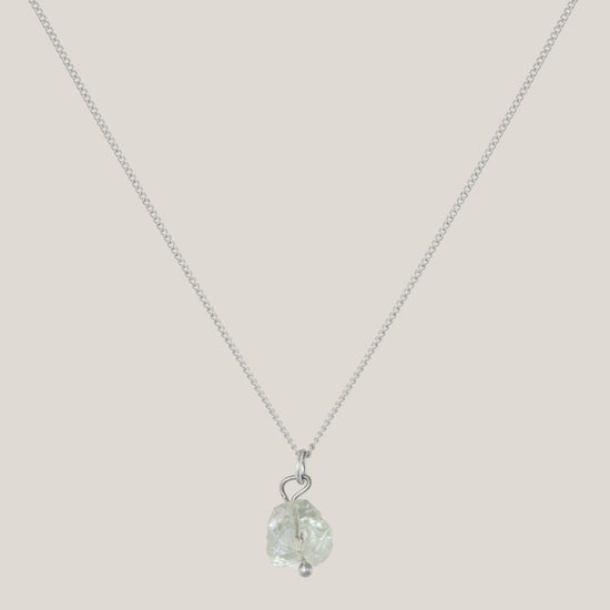 Ketting Groene Amethist Zilver - Vernieuwing & Zachte groei