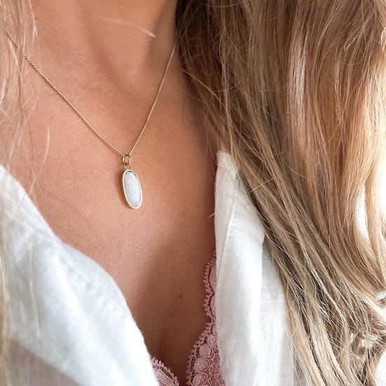 Ketting Maansteen Goud - Beauty