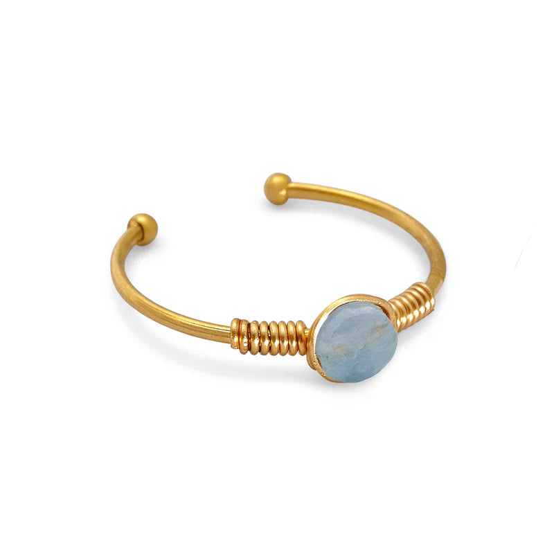 Ring Aquamarijn Goud - Mini Relax Story