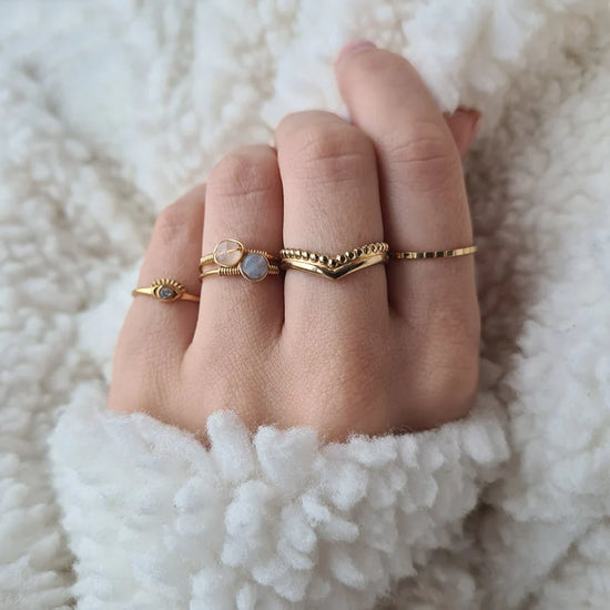 Ring Aquamarijn Goud - Mini Relax Story