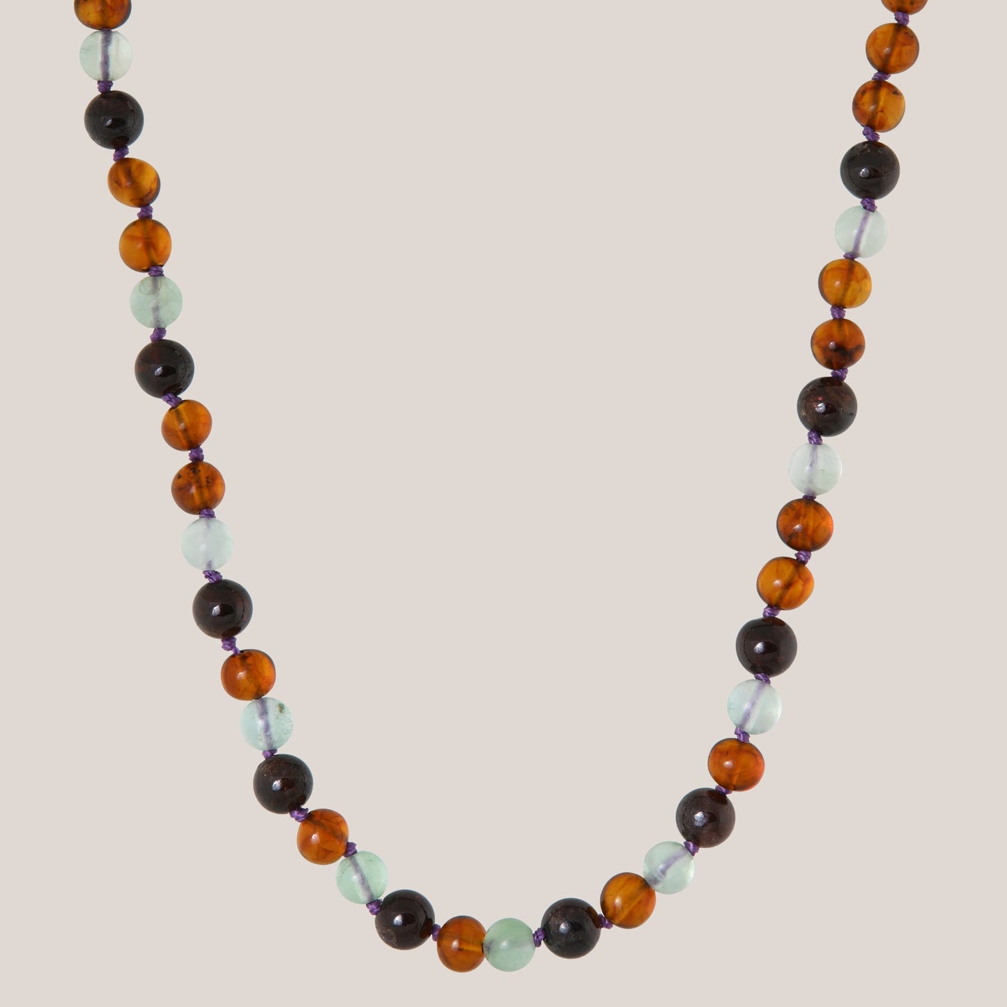 Ketting Barnsteen, Granaat & Fluoriet - Matching