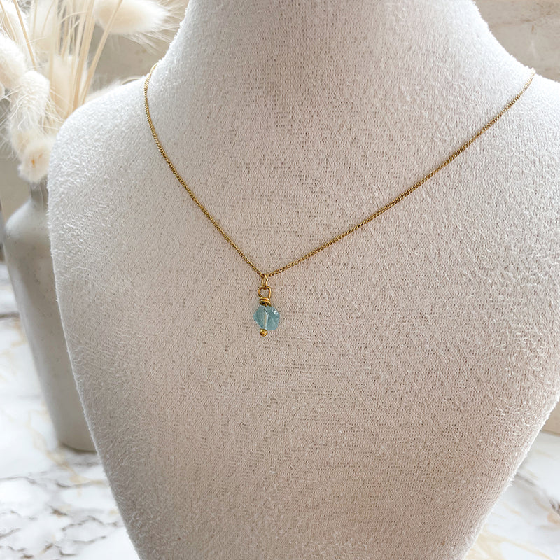 Birthstone ketting Maart - Aquamarijn