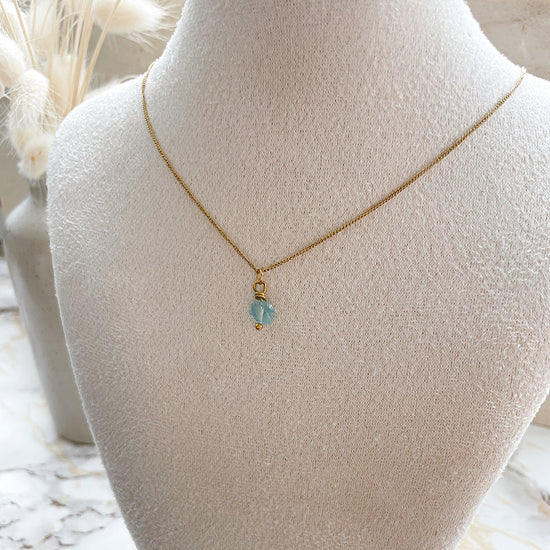 Birthstone ketting Maart - Aquamarijn