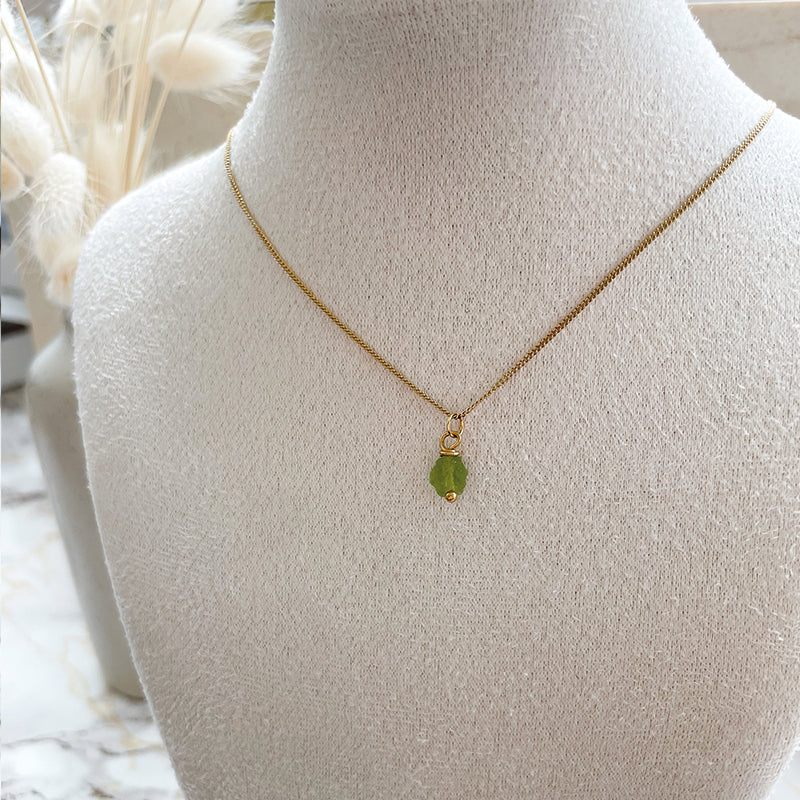 Birthstone ketting Augustus - Peridot