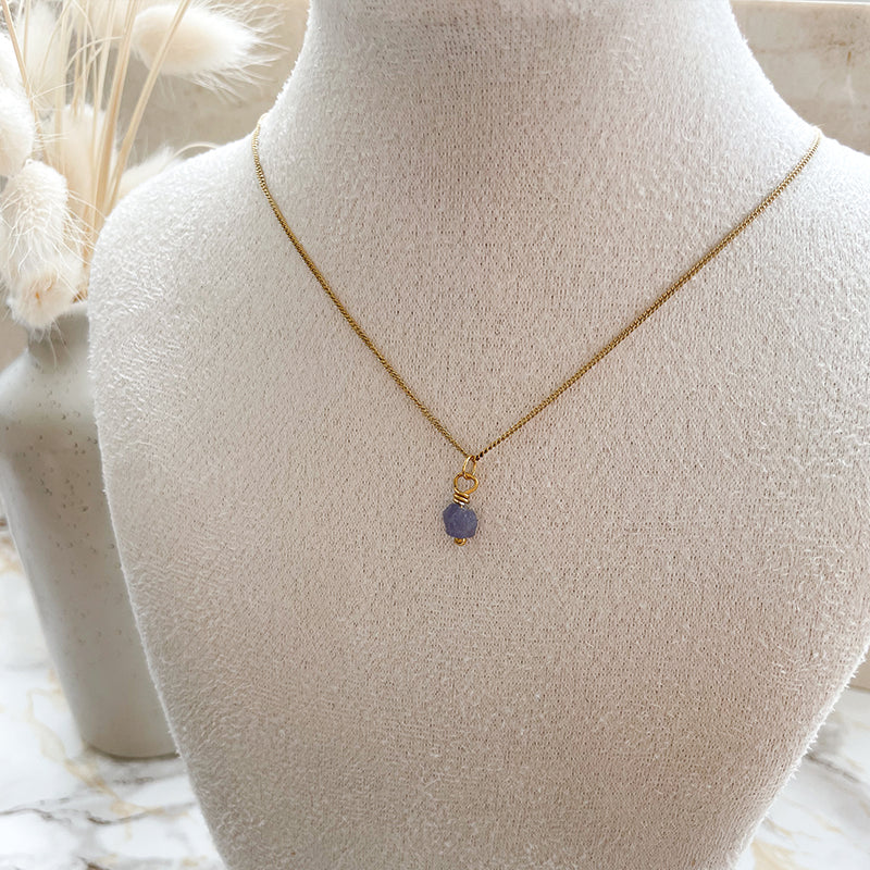 Birthstone ketting December - Tanzaniet