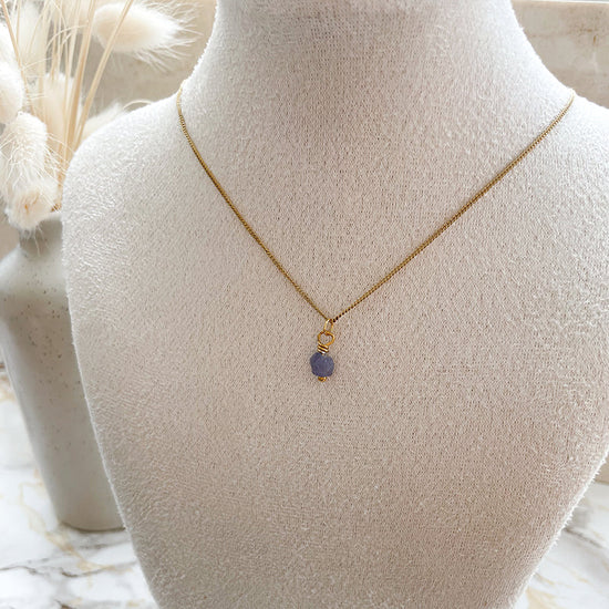 Birthstone ketting December - Tanzaniet