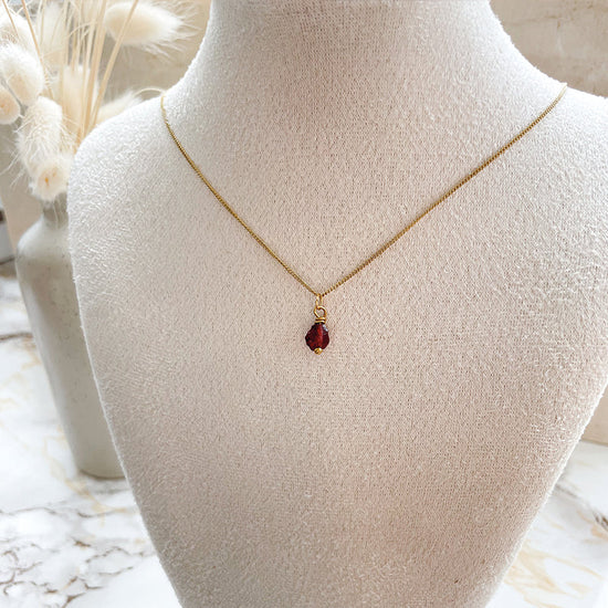 Birthstone ketting Januari - Granaat