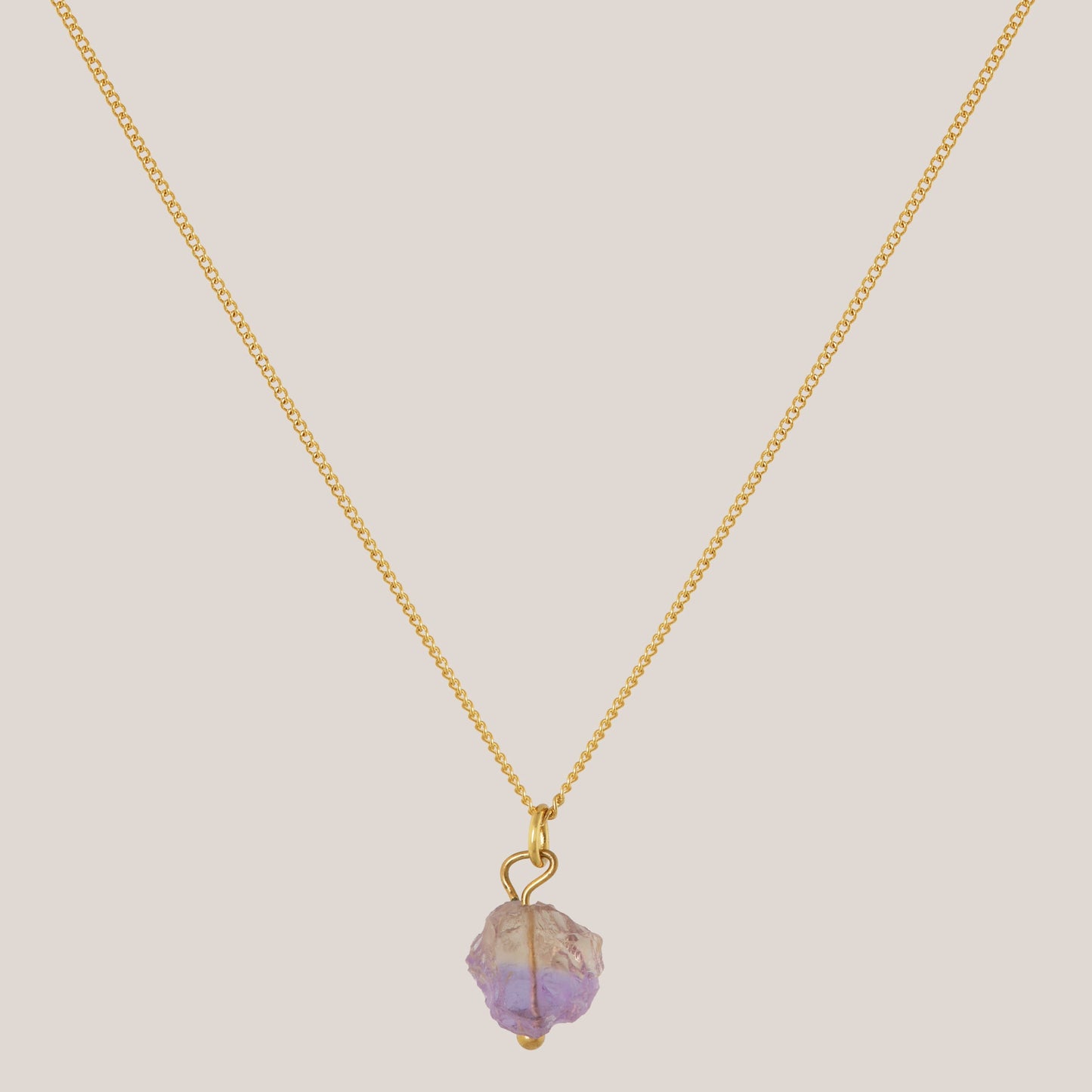 Ketting Ametrien Goud - Balans tussen rust & energie