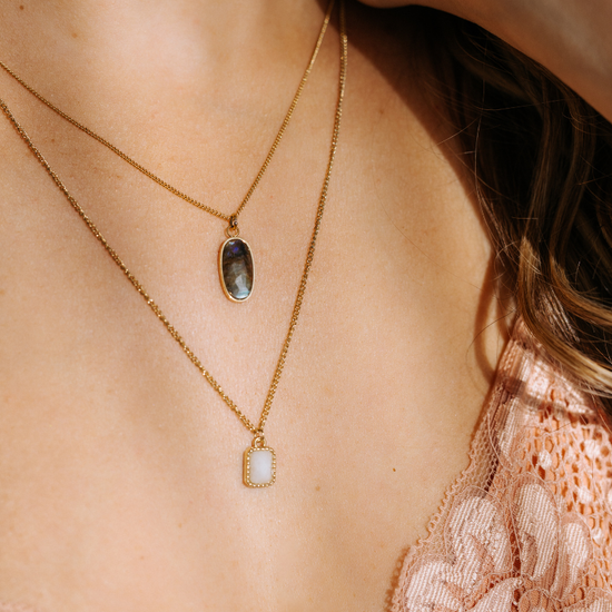 Ketting Maansteen Goud - Self Beauty