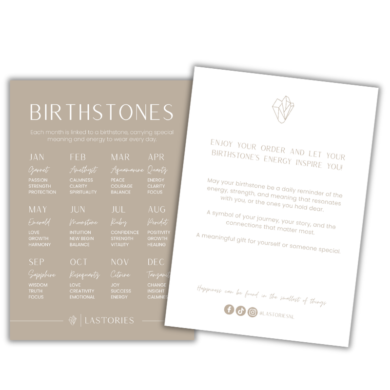 Branding kaarten - Birthstones