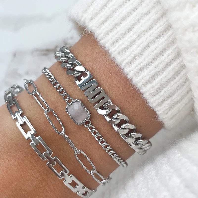 Armband Rozenkwarts Zilver - Self Love