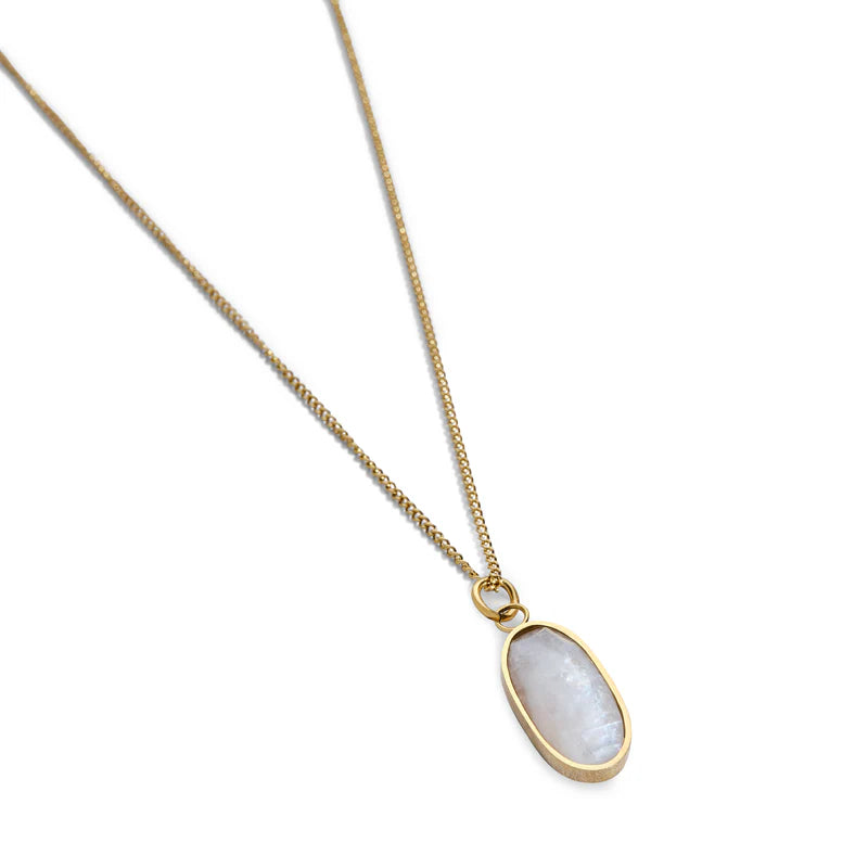 Ketting Maansteen Goud - Beauty